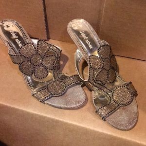 John fashion bling sandals sz8